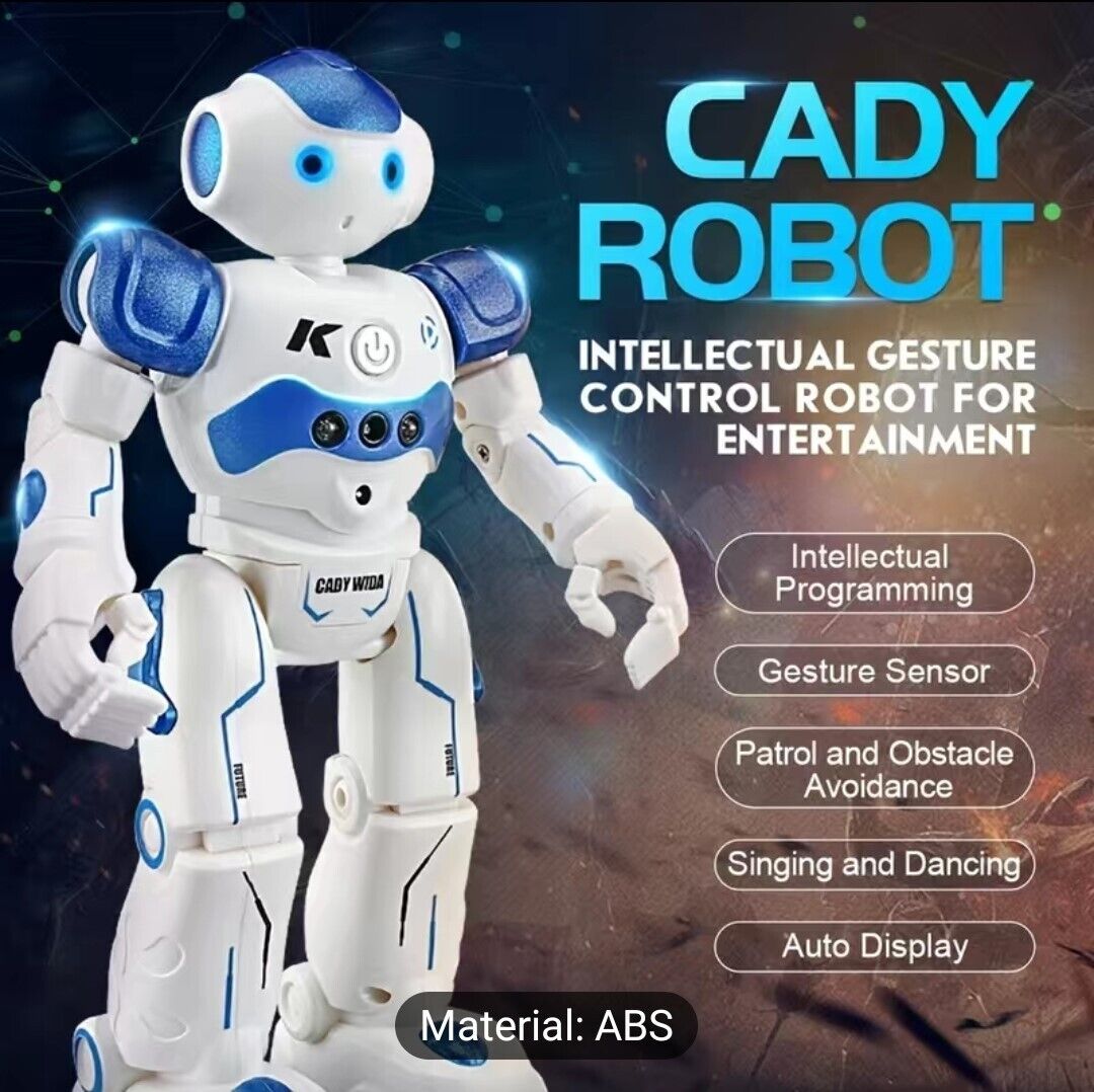 ROBOT CADY WIDA. INTELLECTUAL GESTURE CONTROL ROBOT. COLOR BLU