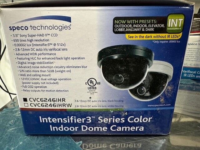 Speco Technologies CVC6246H Dome Camera Indoor Color