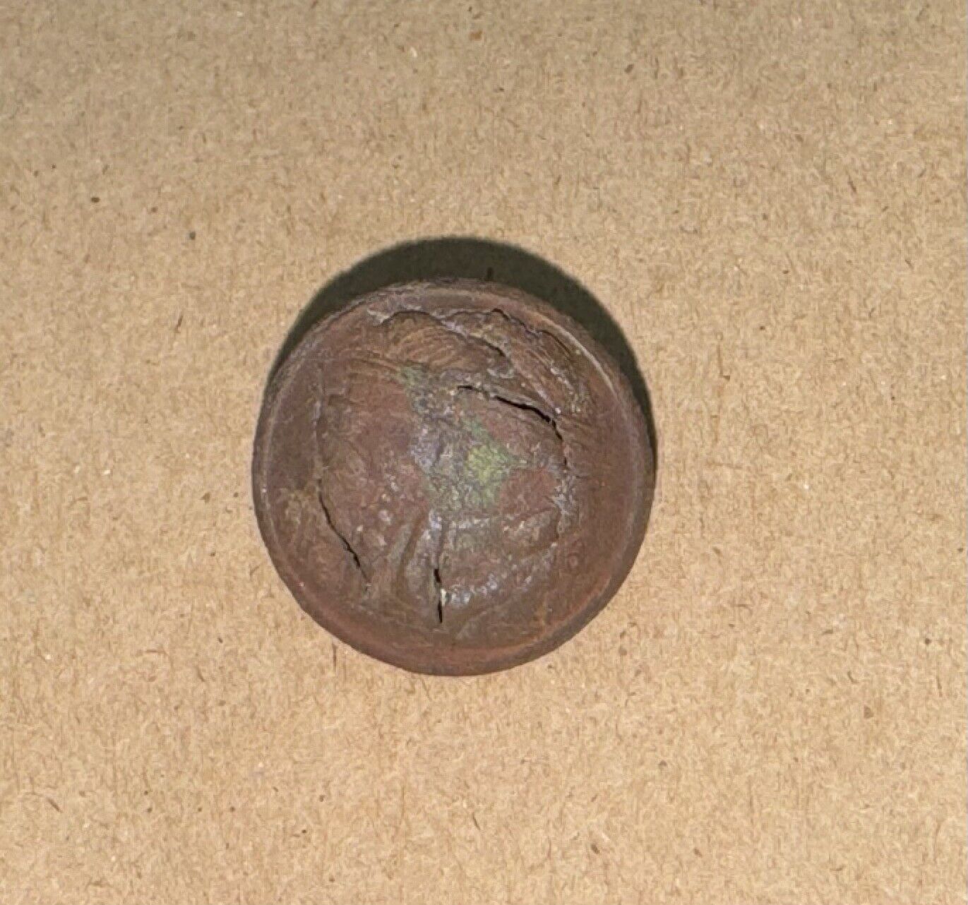 Georgia State Seal Civil War Button Genuine Dug Savannah Area