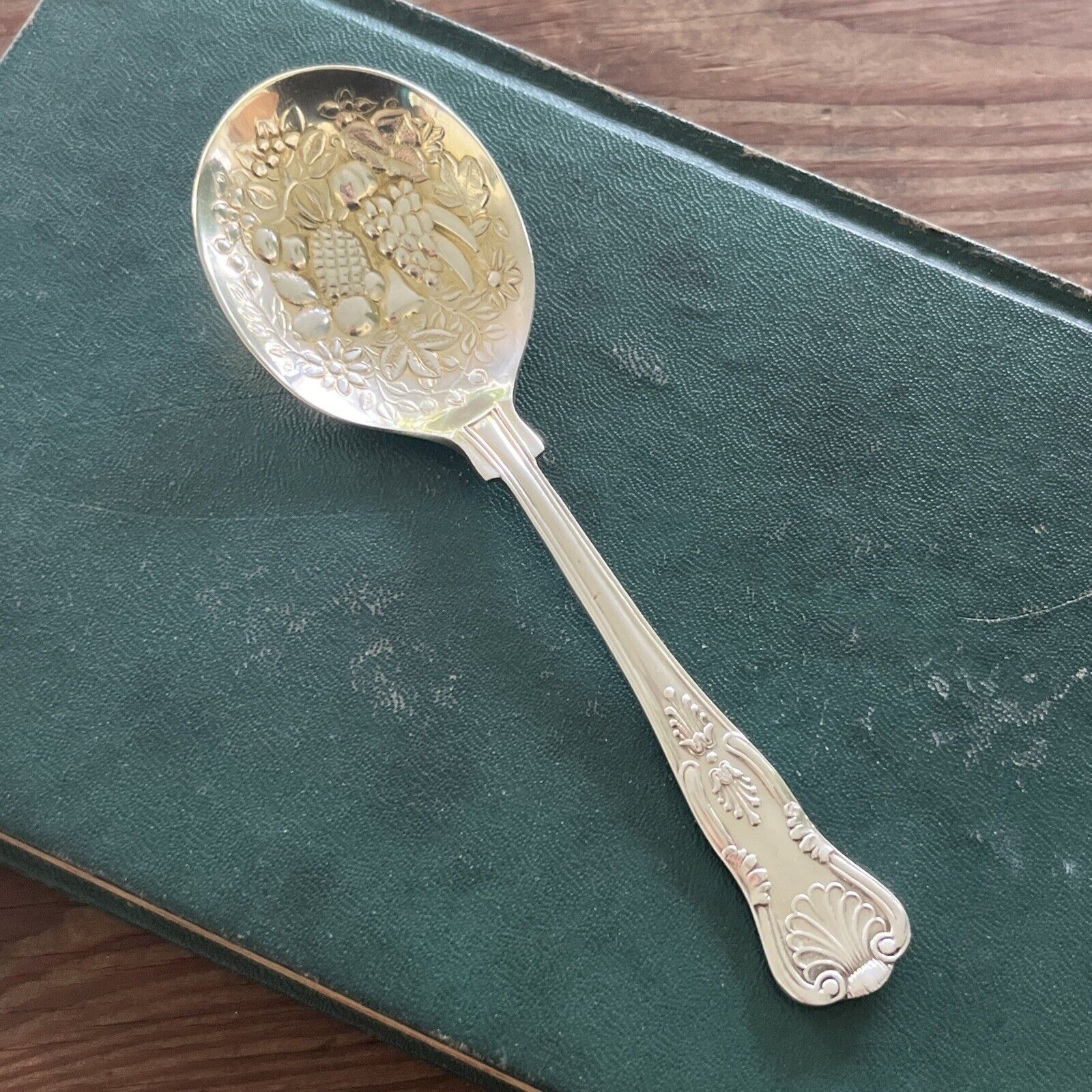 Vintage William Adams King\'s Pattern Sheffield England Large Jelly Spoon 5.5\