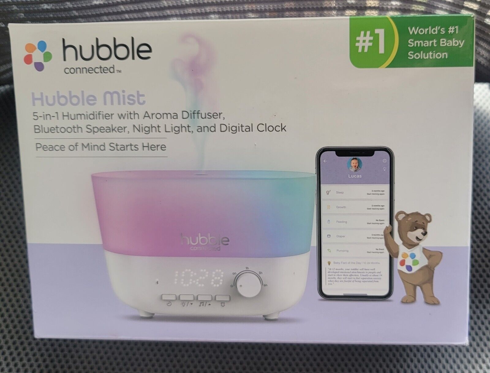 Hubble Mist 5-In-1 Humidifier with Aroma Diffuser Bluetooth Speaker Night Light