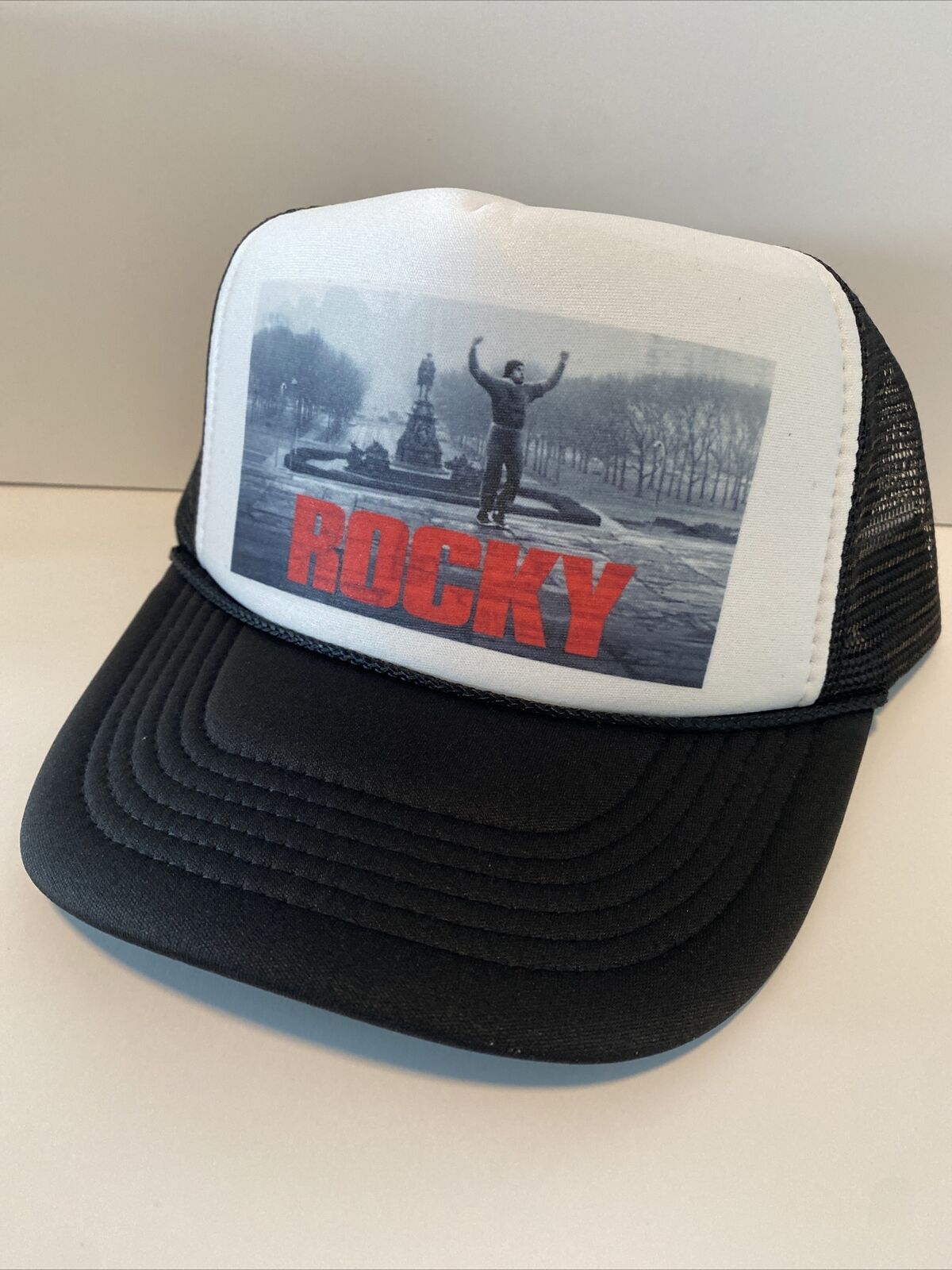 Vintage Rocky Hat Trucker Hat Black Classic Boxing Movie Cap New Unworn