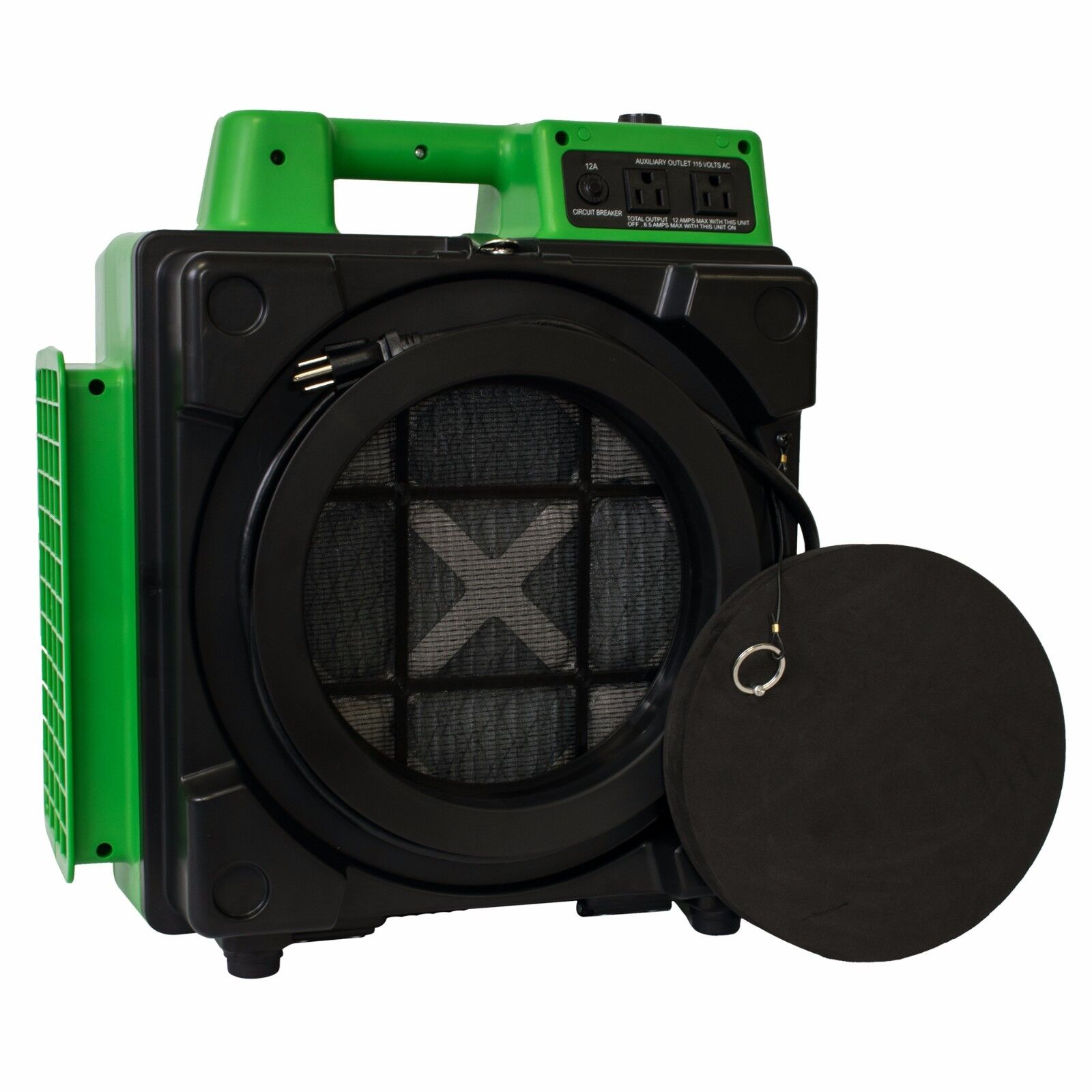 XPOWER X-2480A 5-Speed,3-Stage HEPA Filtration Mini Air Scrubber Purifier-Green