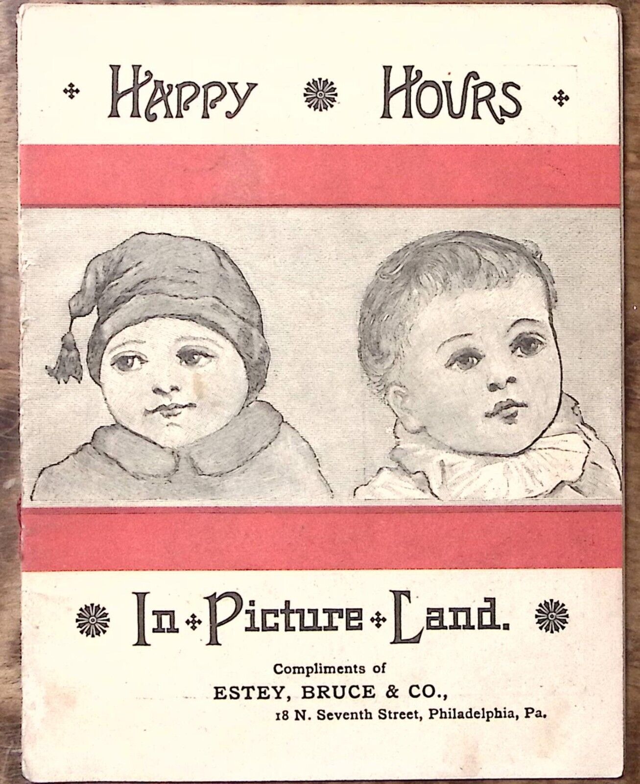 1880s HAPPY HOURS IN PICTURE LAND THREE LITTLE PIGS ESTEY ORGAN ADVERTISINGZ5409
