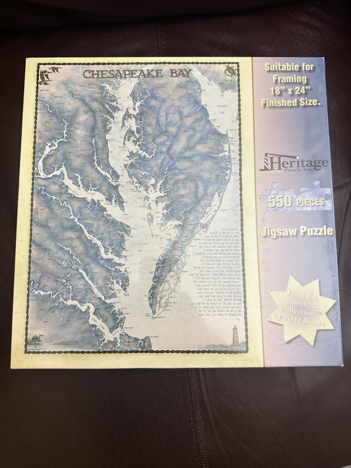 Chesapeake Bay Jigsaw Puzzle Vintage Landmark SEALED Rare Terry Moore Art 1992