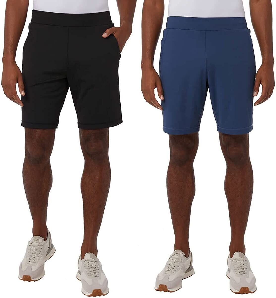 32° Degrees Cool Performance Active Short 2Pk XXL Black/Blue Stretch Breathable