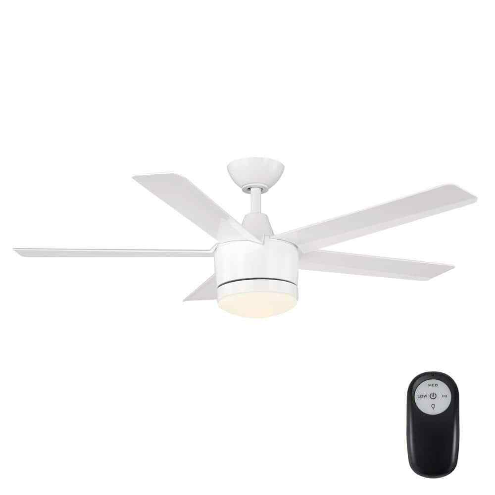 Home Decorators Merwry 48 in. LED Indoor White Ceiling Fan