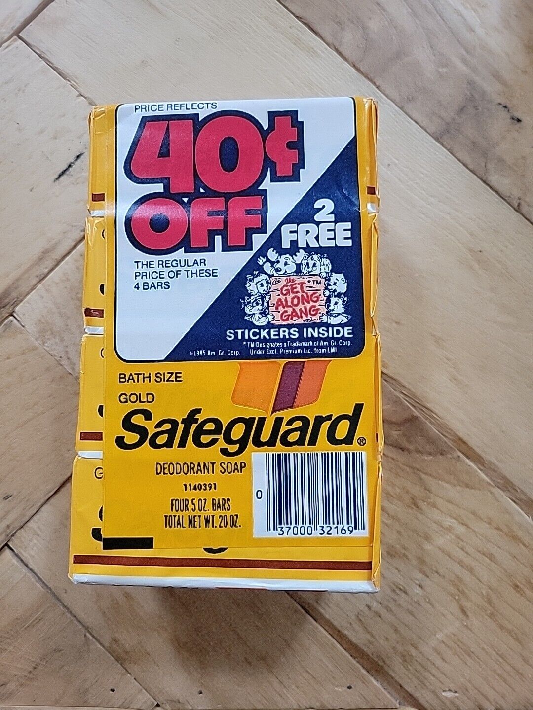 Safeguard BEIGE VTG Soap NOS Super Size 4 Pk. sealed box 5 OZ discontinued 1980s