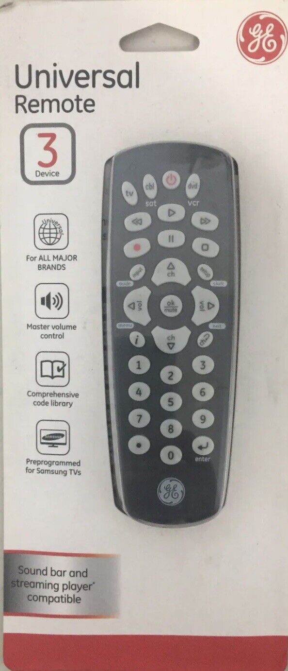 GE Programmable Universal Remote Control - 3 Device - 34456