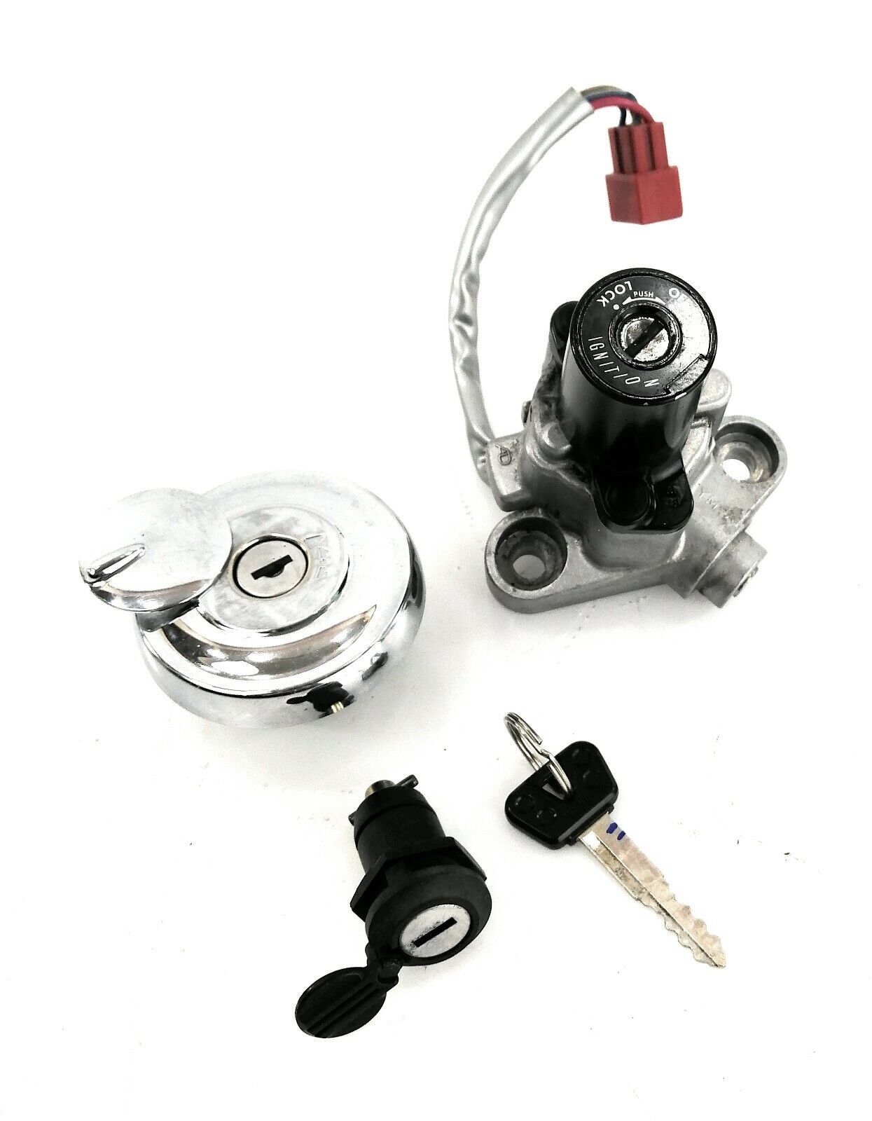 1998-2016 Yamaha V Star 650 Ignition Switch Gas Cap Tool Lock Set Matching Key