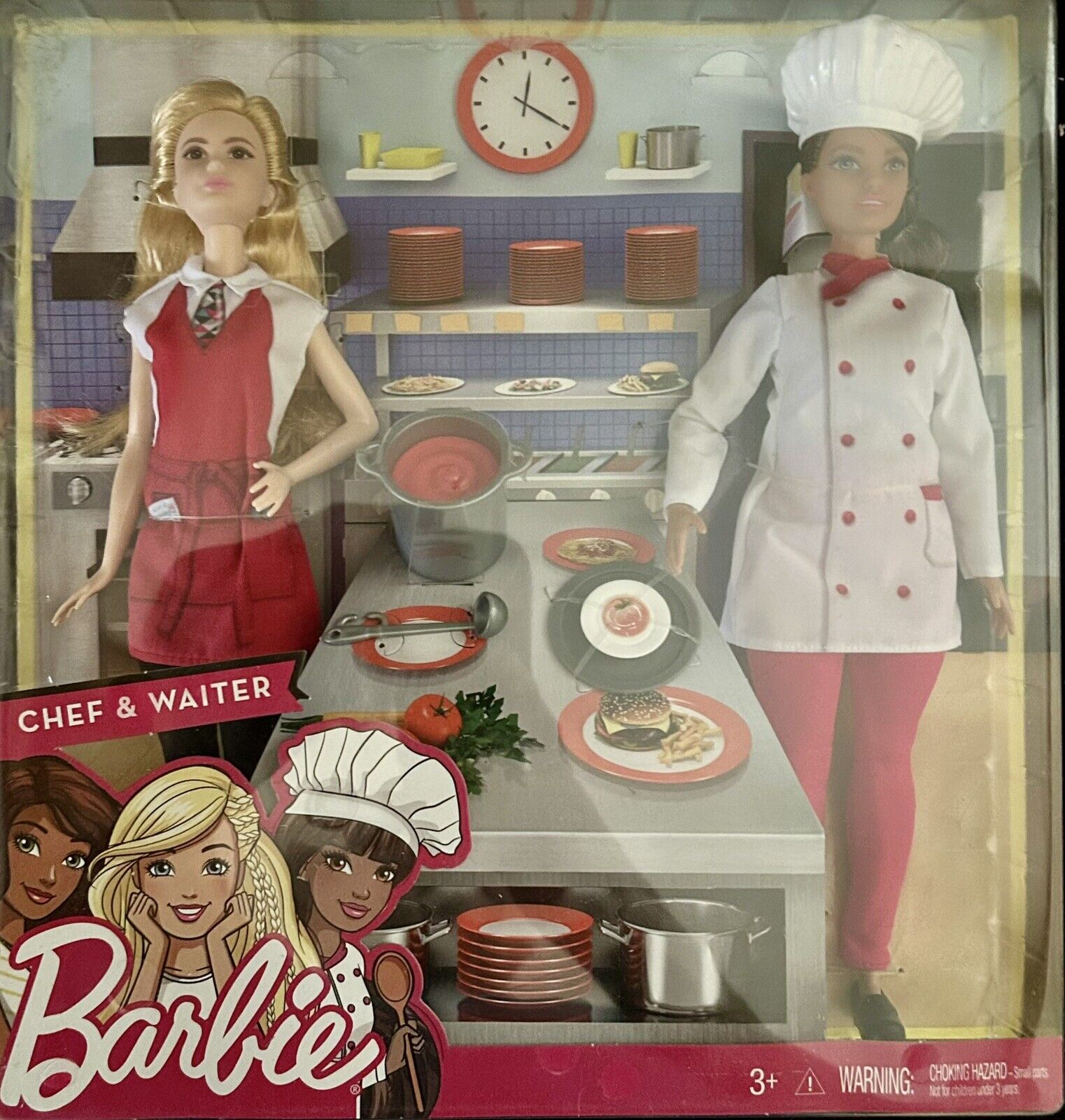 Impressive ￼Chef and Waiter Barbie, You Can Be Anything Series, NEW NRFP