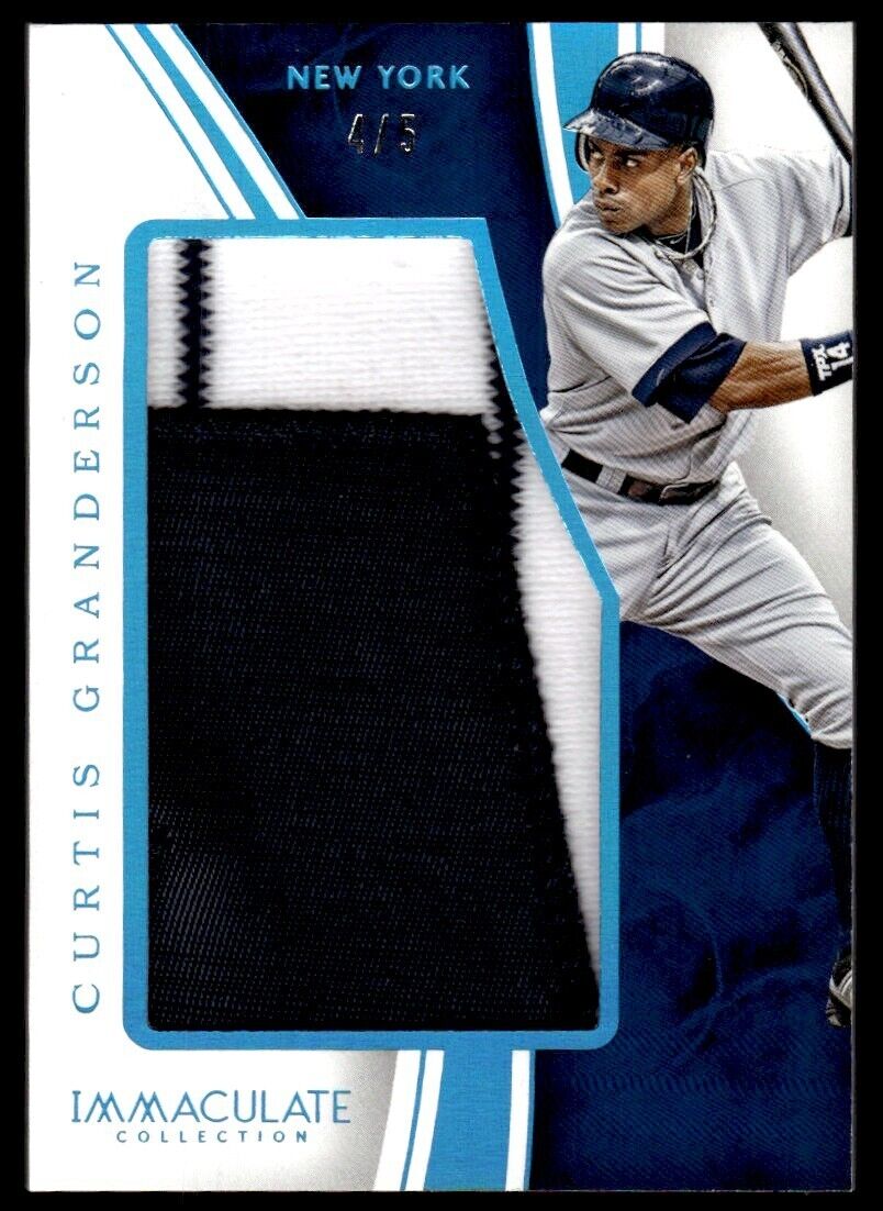 Curtis Granderson 2016 Panini Immaculate Collection Game Worn Patch 4/5 Yankees
