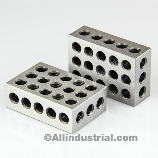 1 Matched Pair Ultra Precision 1-2-3 Blocks 23 Holes .0001\