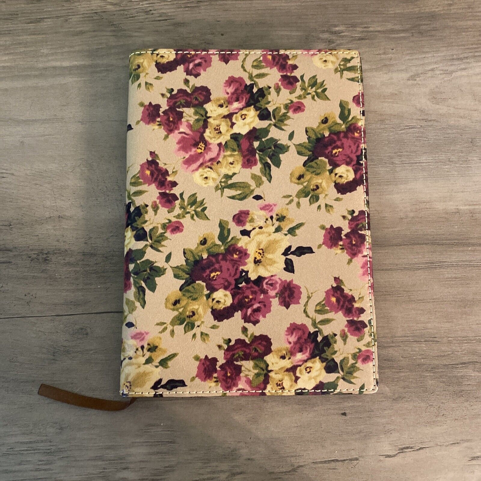 Patricia Nash Leather Journal Cover Vintage Floral Print 9x6