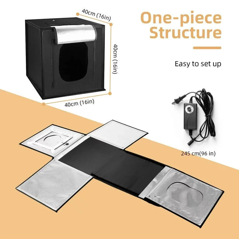 Photo Studio Portable Light Box 16 X 16 Inch Box Cube Adjustable Light Tent