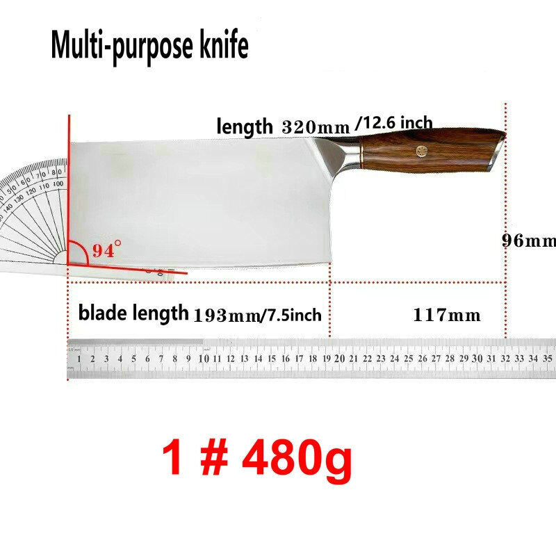 Professional Quality Chef Kitchen Knife Featuring Ultra-Sharp blade M390 Blade