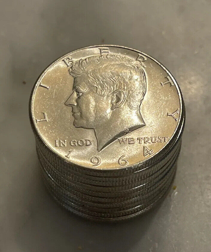 [Lot of 10] - 1964 Kennedy Half Dollar - 90% Silver Choose How Many Lots of 10
