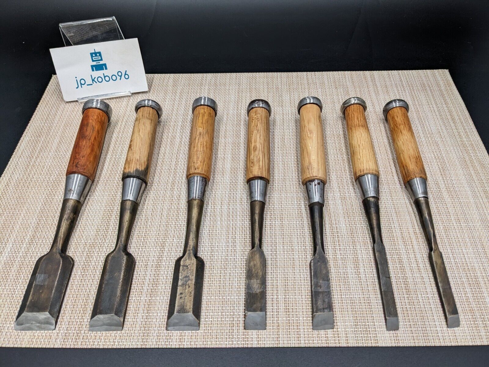 Japanese Chisel Nomi Carpenter Tool Set of 7 Hand Tool wood working #1211
