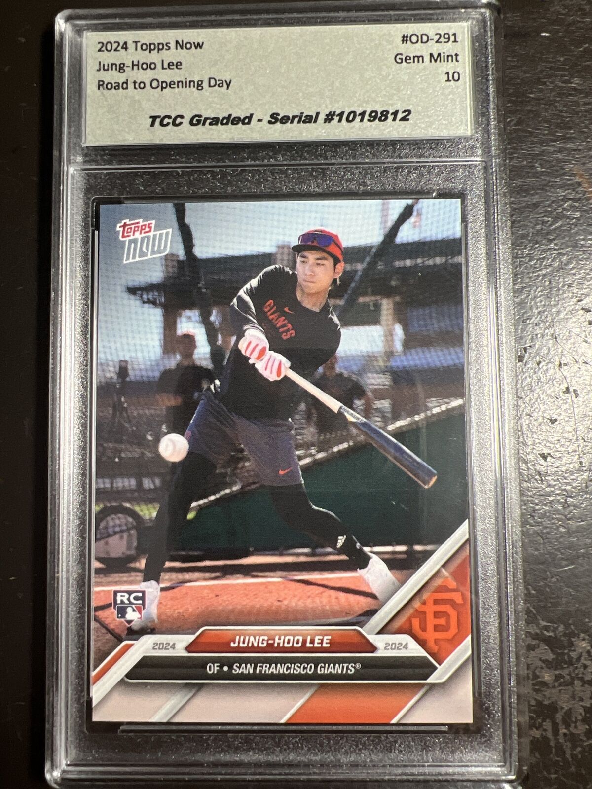 2024 Topps Now Road To Opening Day Jung-Hoo Lee TCC Graded Gem Mint 10