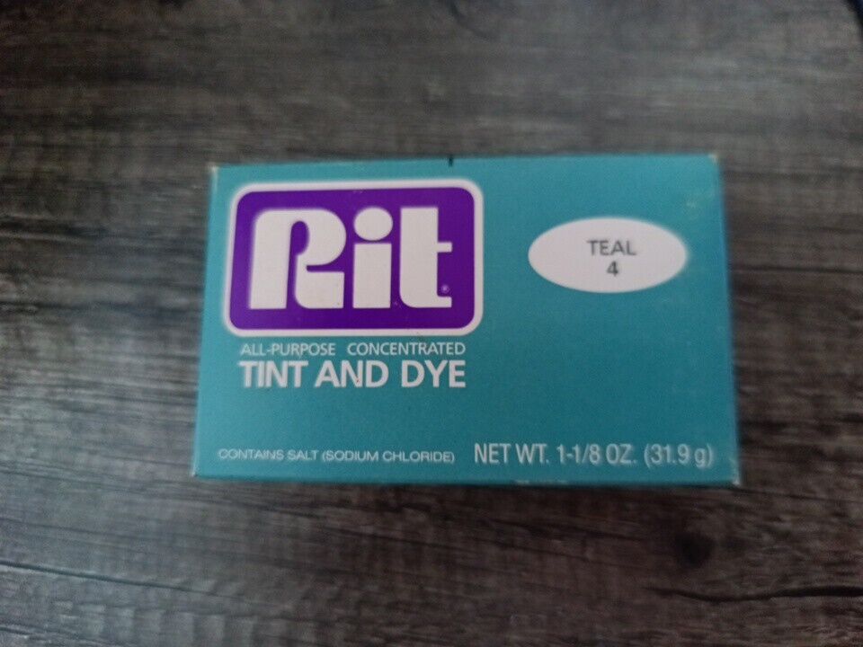Vintage New NOS Rit Tint & Die For Fabric Sealed DIY Teal #4