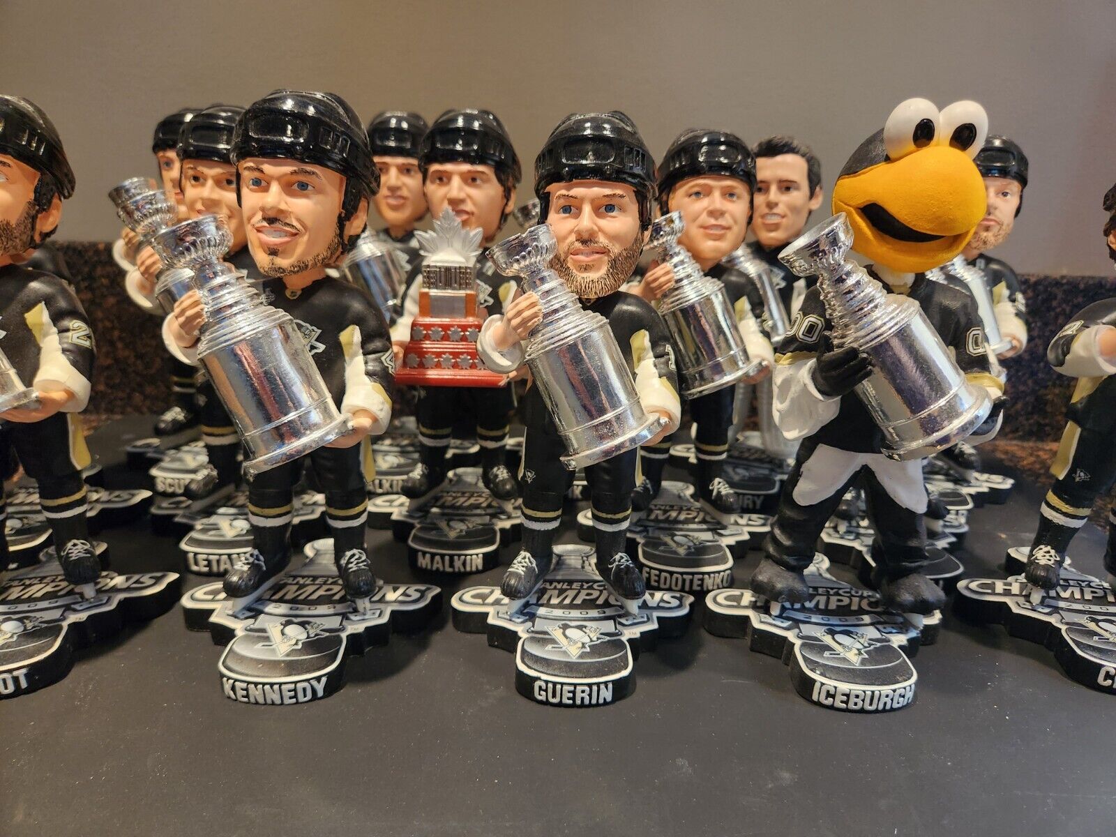 Pittsburgh Penguins 2009 Stanley Cup  Bobbleheads Forever Collectibles Set Of 15