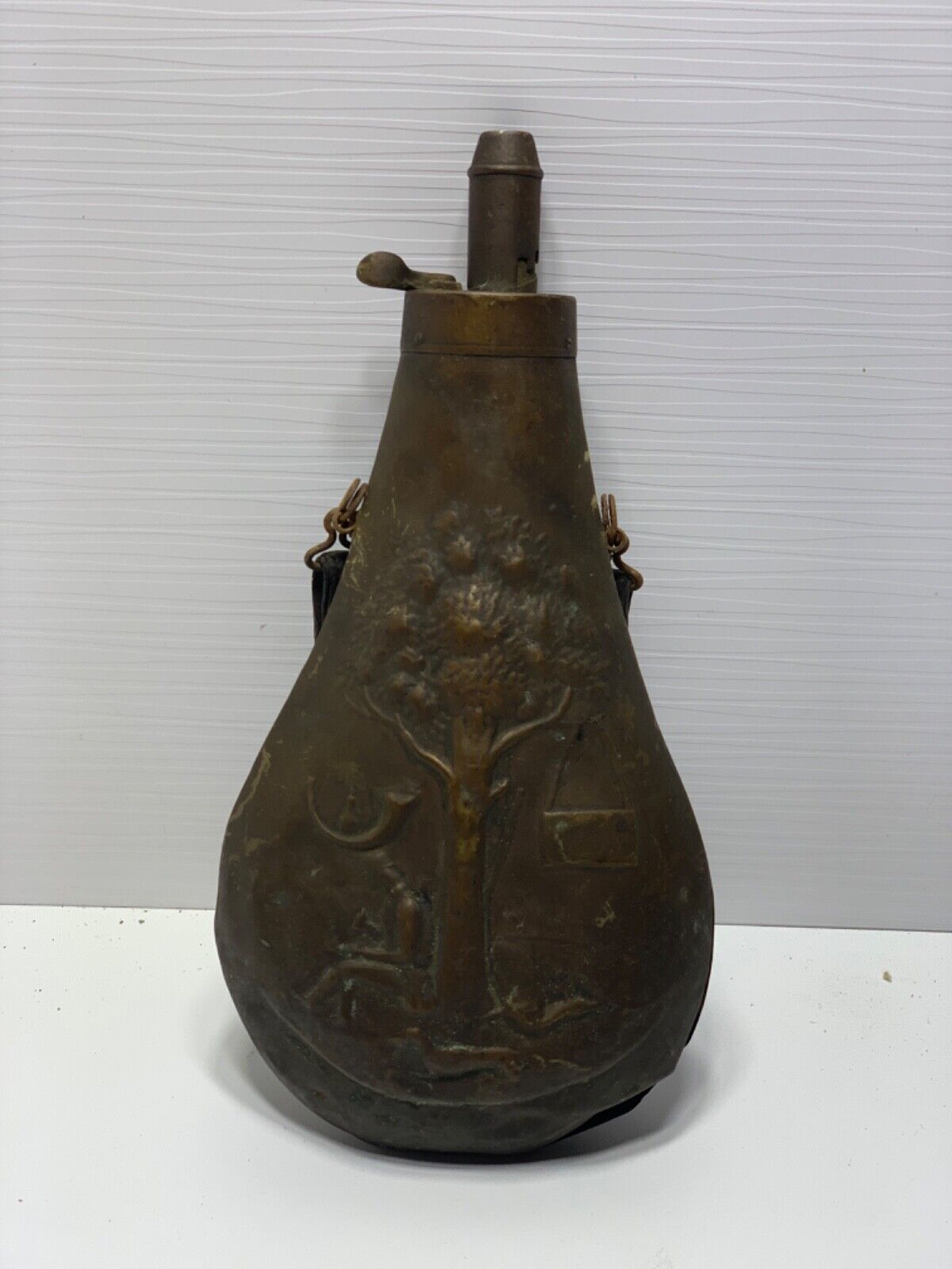 Antique Large G&JW Hawksley Copper Flask