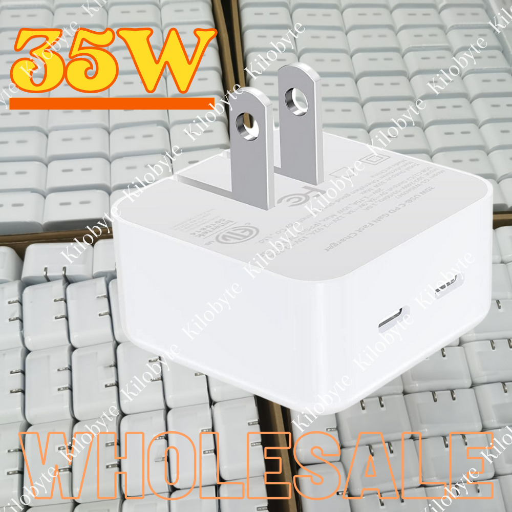 Wholesale Bulk 35W Dual USB Type C Fast Charger Cube For iPhone iPad Macbook Air