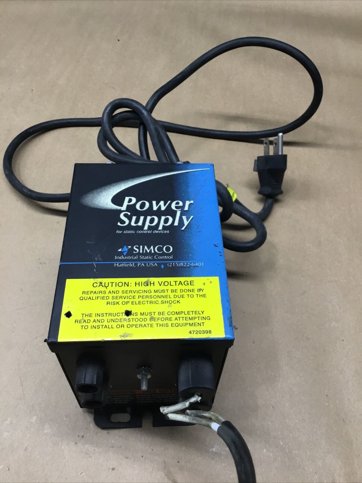 Simco G165 4002996 Industrial Static Control Power Supply 120VAC #704F60FML