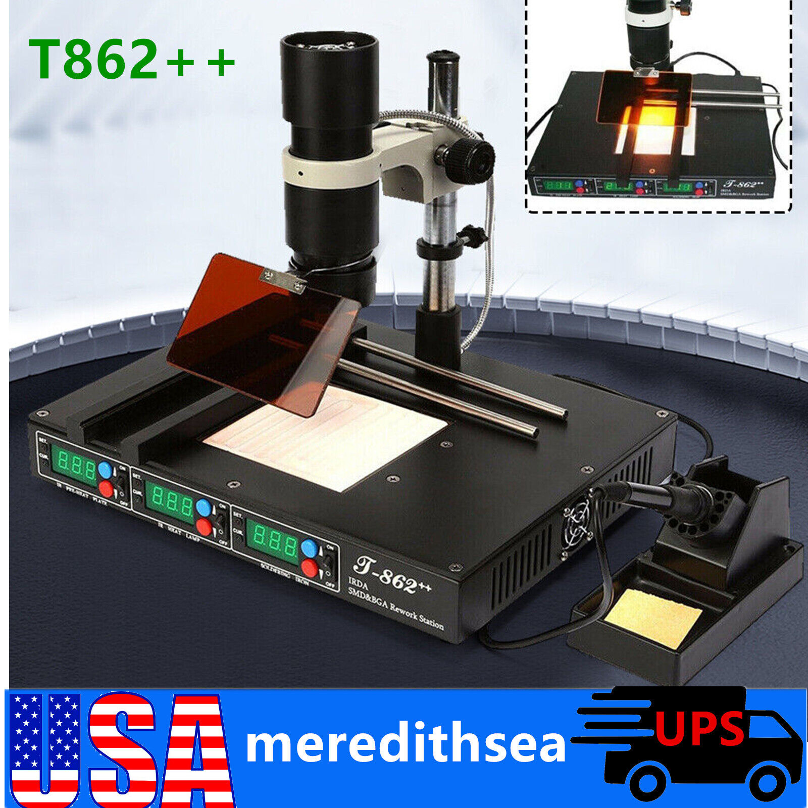 T862++ Infrared Irda BGA - Smt Smd Welder Reflow Rework & Soldering Station NEW