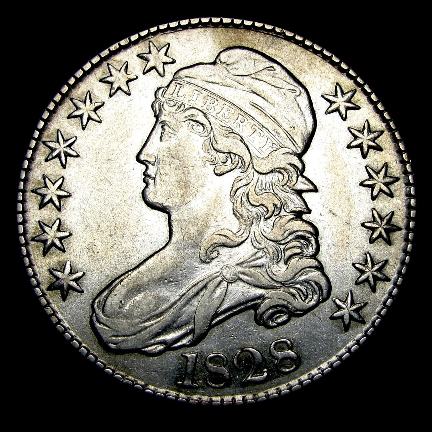 1828 Capped Bust Half Dollar Silver O-103 --- Stunning Type Coin --- #SS861