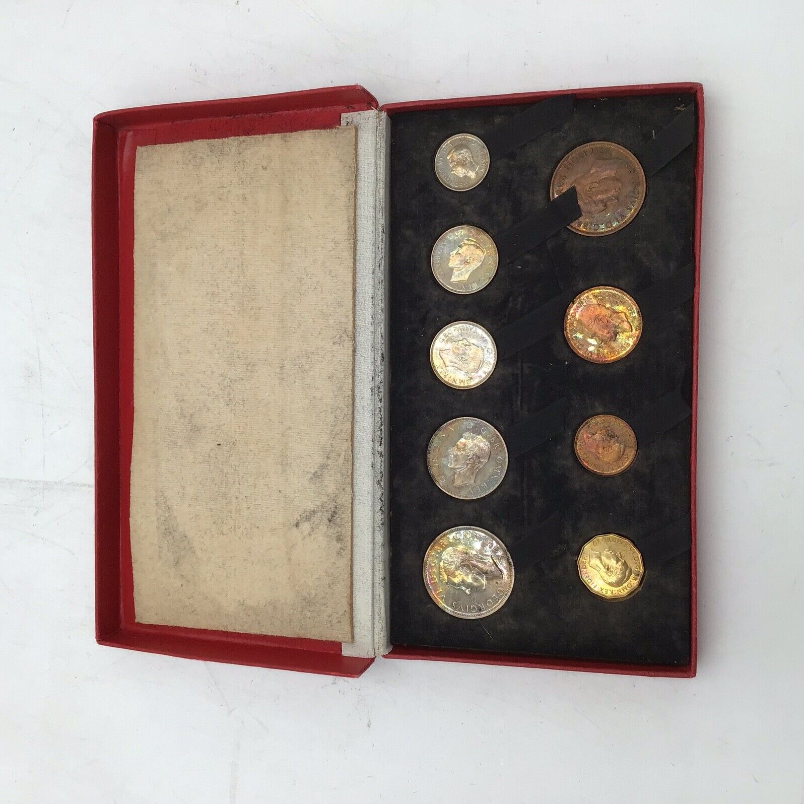 King George 1950 Royal Mint Set Of 9 Total Coins In Original Box