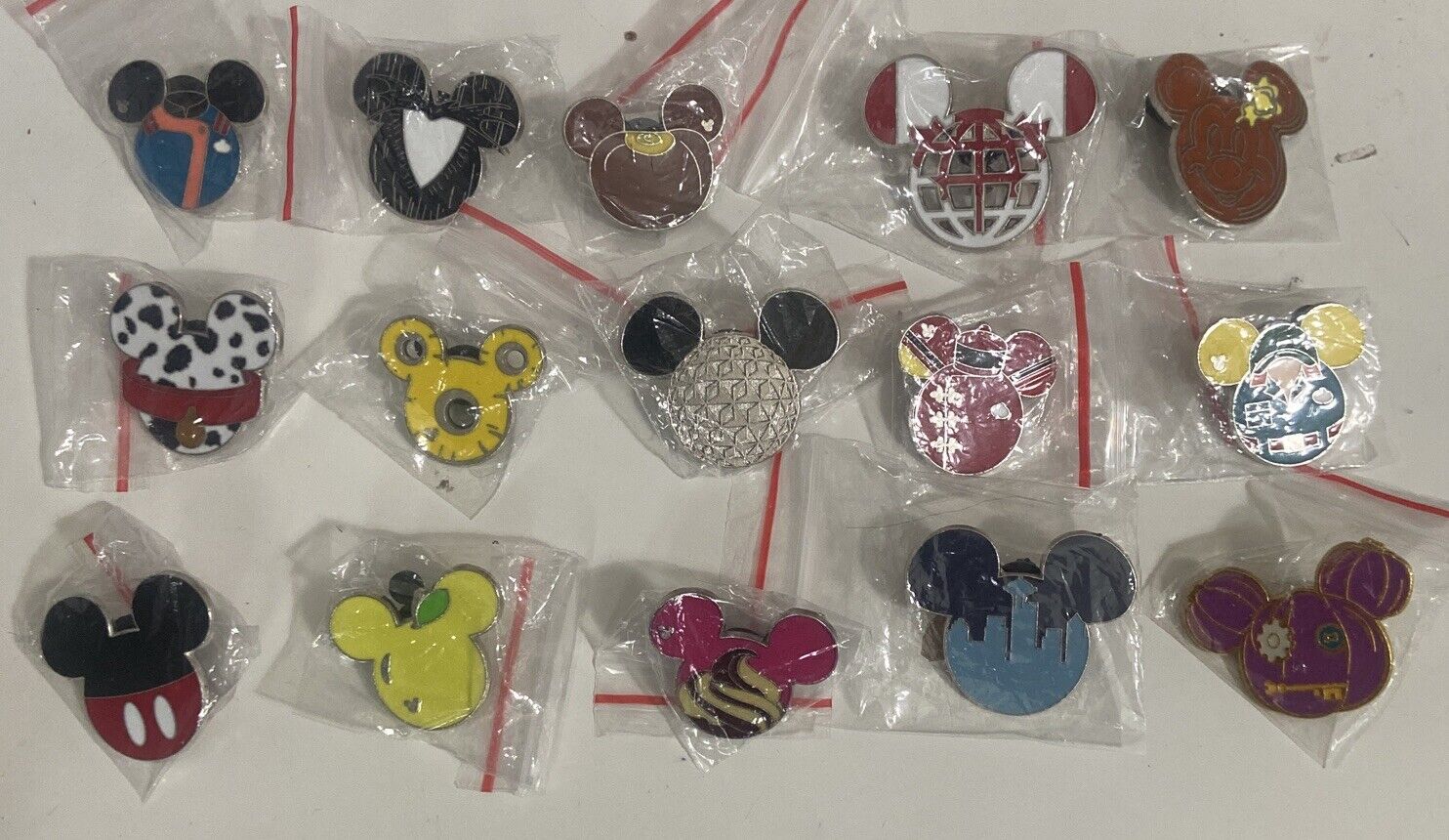 Disney Mickey Mouse HEAD Only Pins lot of 15