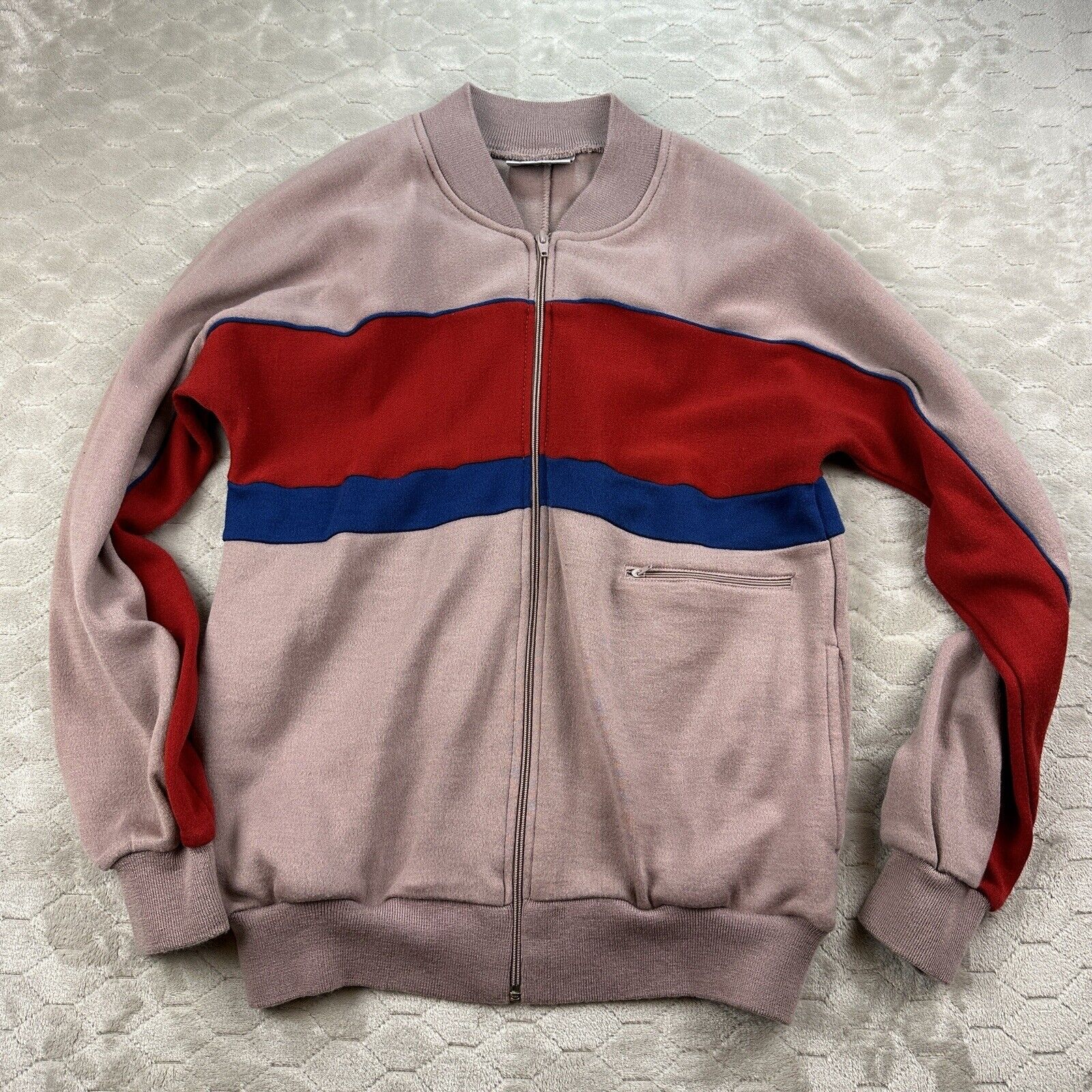 Vintage 70s 80s Track & Court Men\'s Medium Zip Jacket - Made In Malaysia