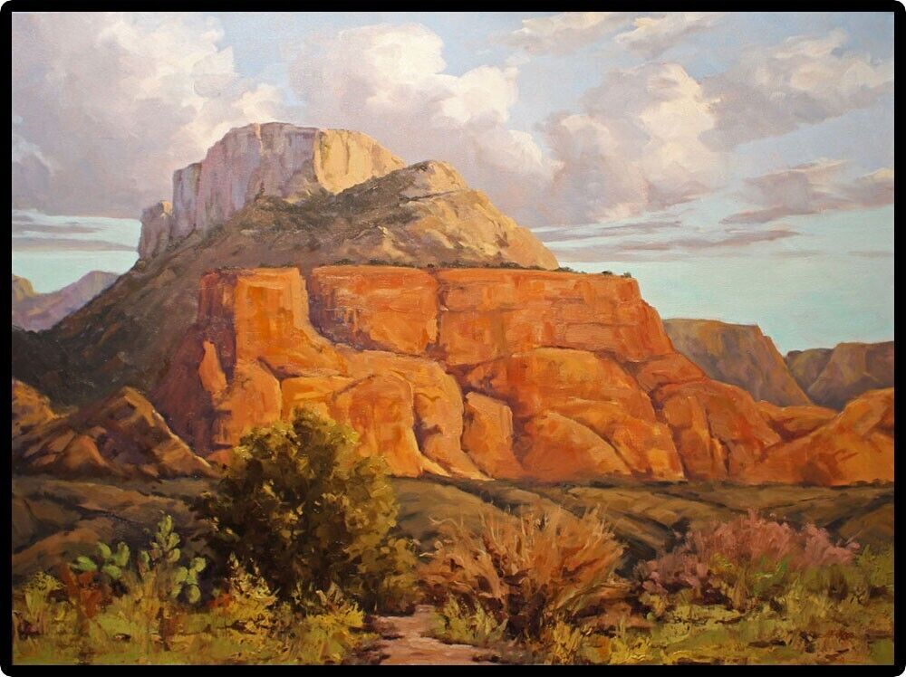 Love Large Original Oil Painting Southwestern Red Rock Landscape Impressionism