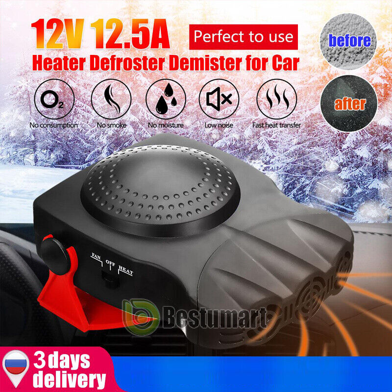 2X DC 12V/24V 200W CAR HEATING AUTO PORTABLE SPACE HEATER FAN DEFROSTER DEMISTER