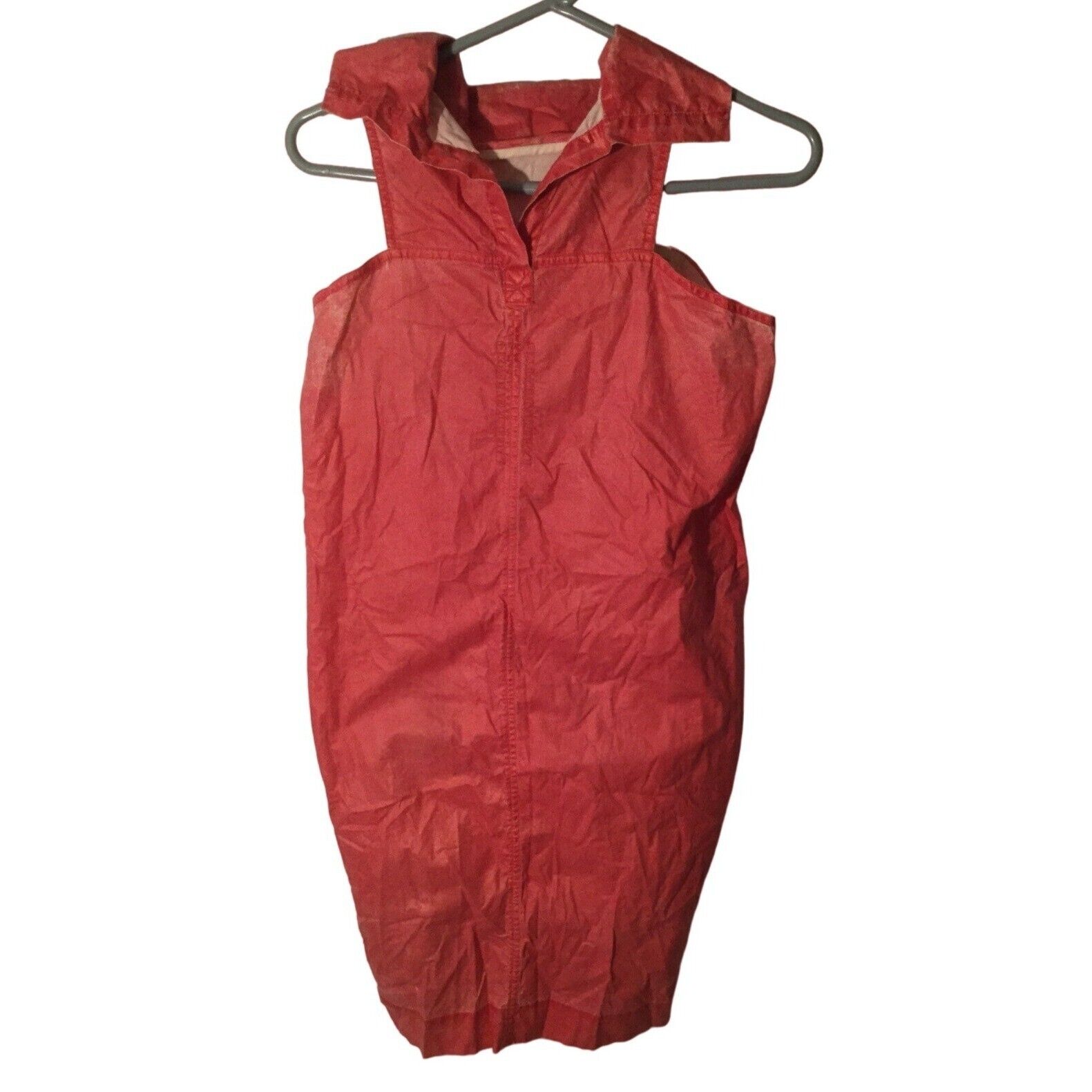 Rick Owens Red Sleeveless Dress Size Small S SM Italy Short Mini