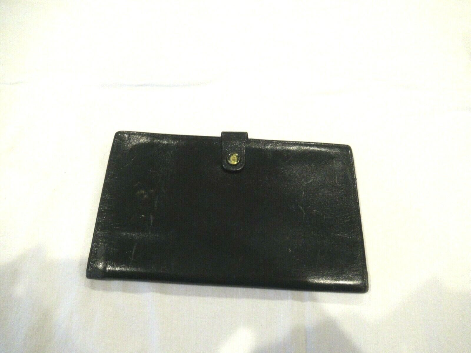 Artamount black leather travel wallet, vintage 1960s