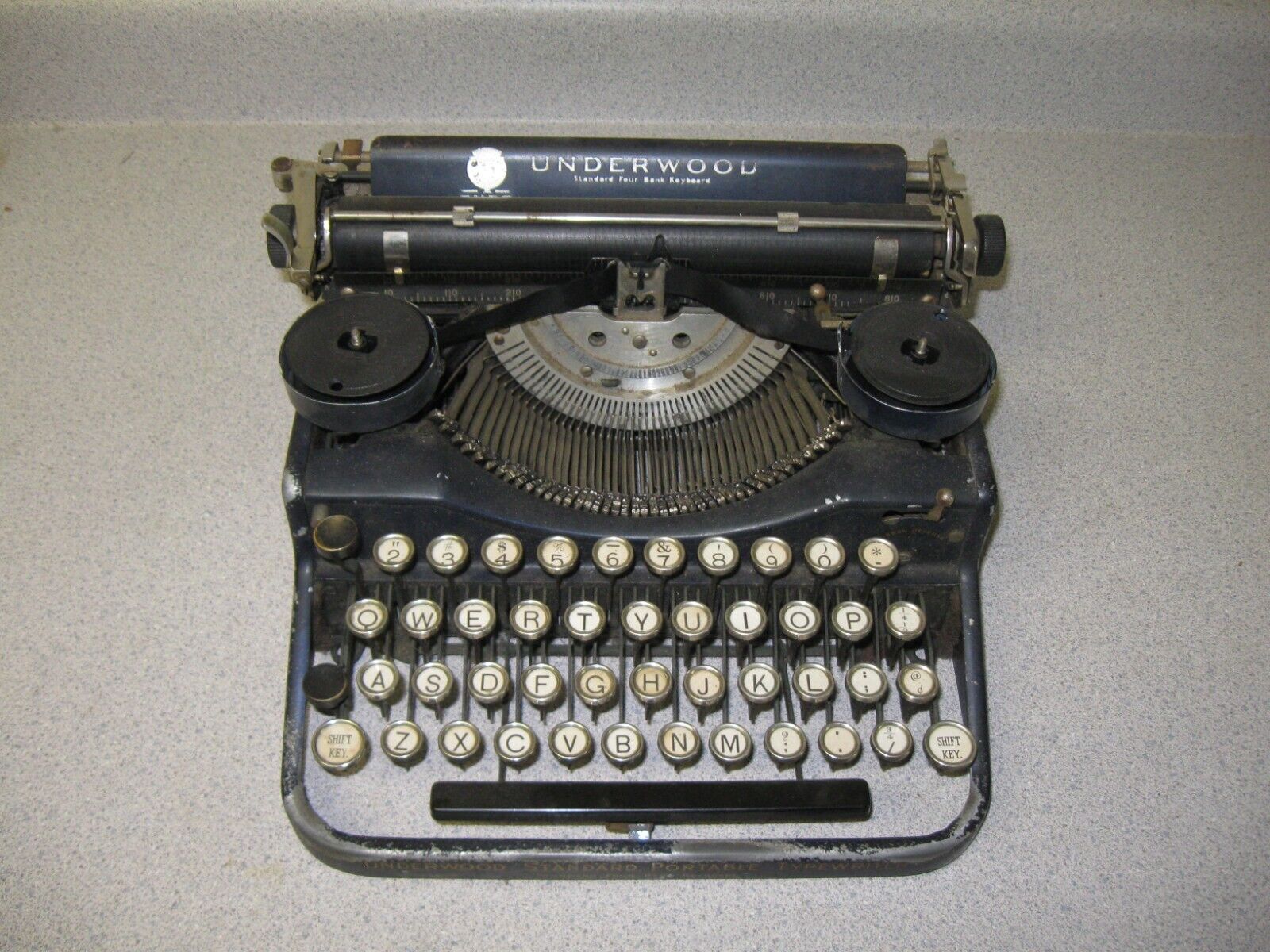 Vintage Underwood Standard Portable Typewriter Standard 4 Bank Keyboard