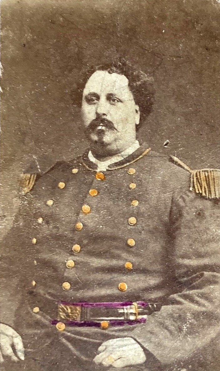 RARE  CIVIL WAR UNION HONORARY COLONEL NOAH J. ORR (OHIO GIANT) CDV PHOTO 1864