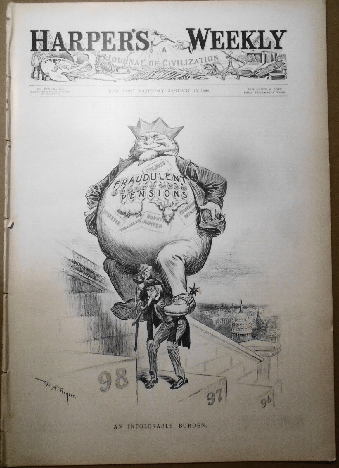 Harper's Weekly, January 15,  1898 - Across Korea on Horseback; Damrosch Opera..
