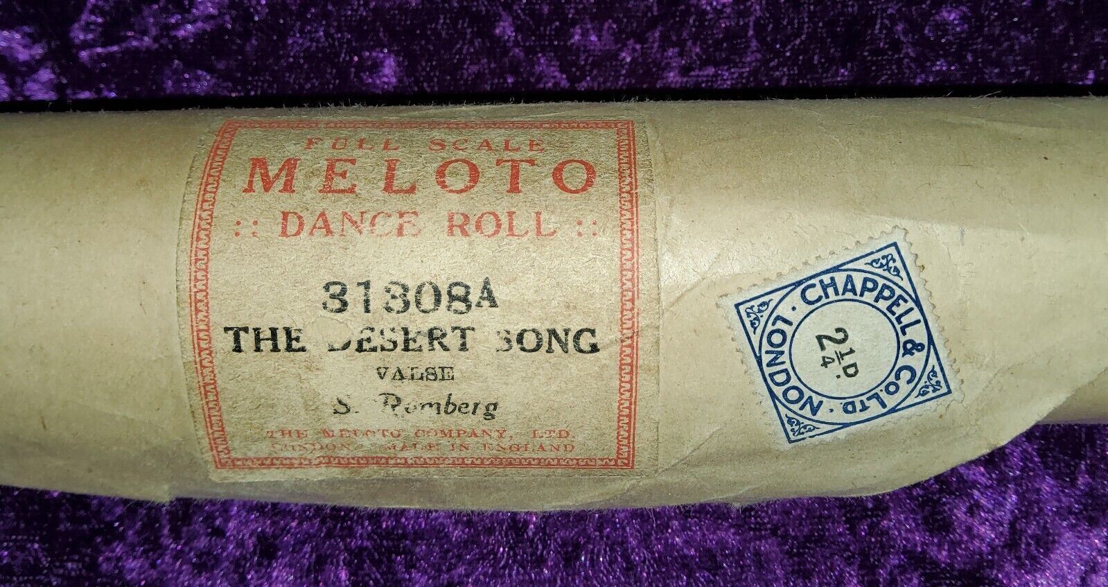 The Desert Song Meloto Dance Roll 31308A. Ref00048
