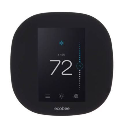 Ecobee3 Lite SmartThermostat, Black no base