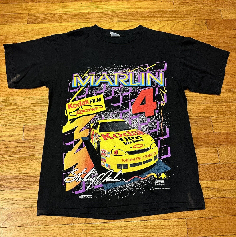 Vintage 1996 Nascar Sterling Marlin Kodak Racing T-Shirt