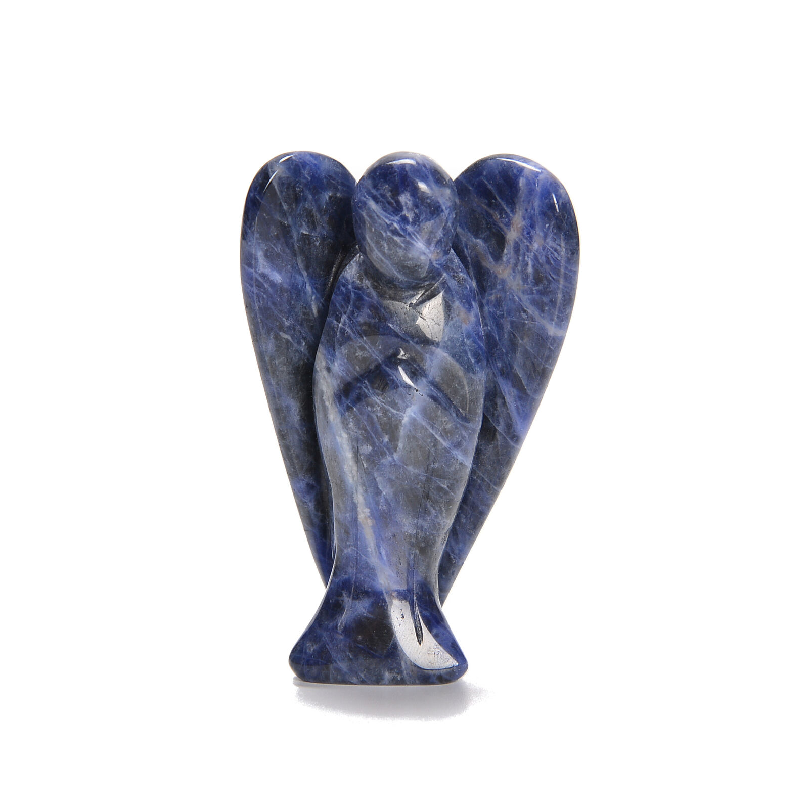 Natural Sodalite Hand Carved Angel 3\'\' 4\'\'