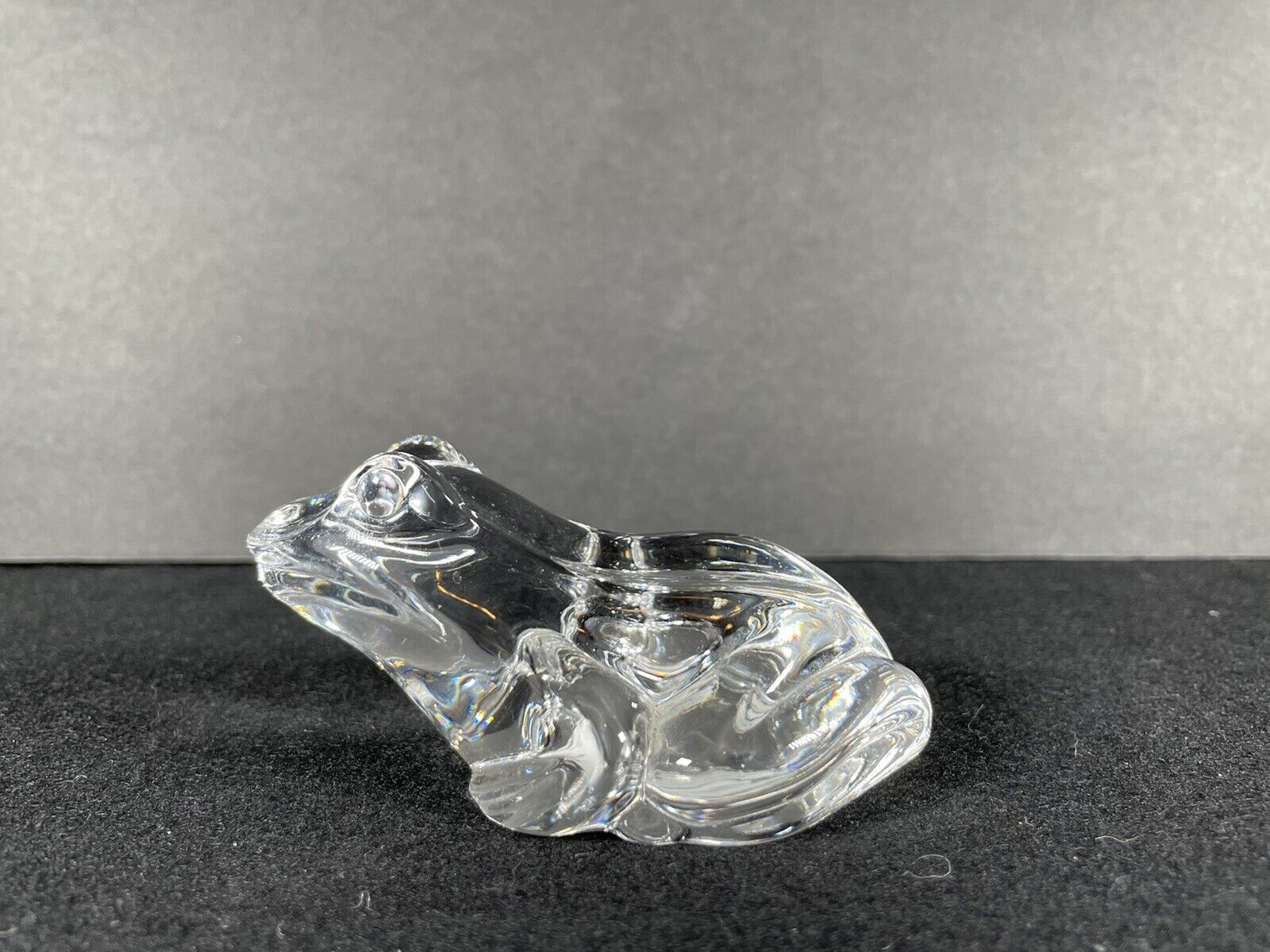 PRINCESS HOUSE 24% LEAD CRYSTAL GLASS FROG FIGURINE PAPERWEIGHT GERMANY (W2-1)