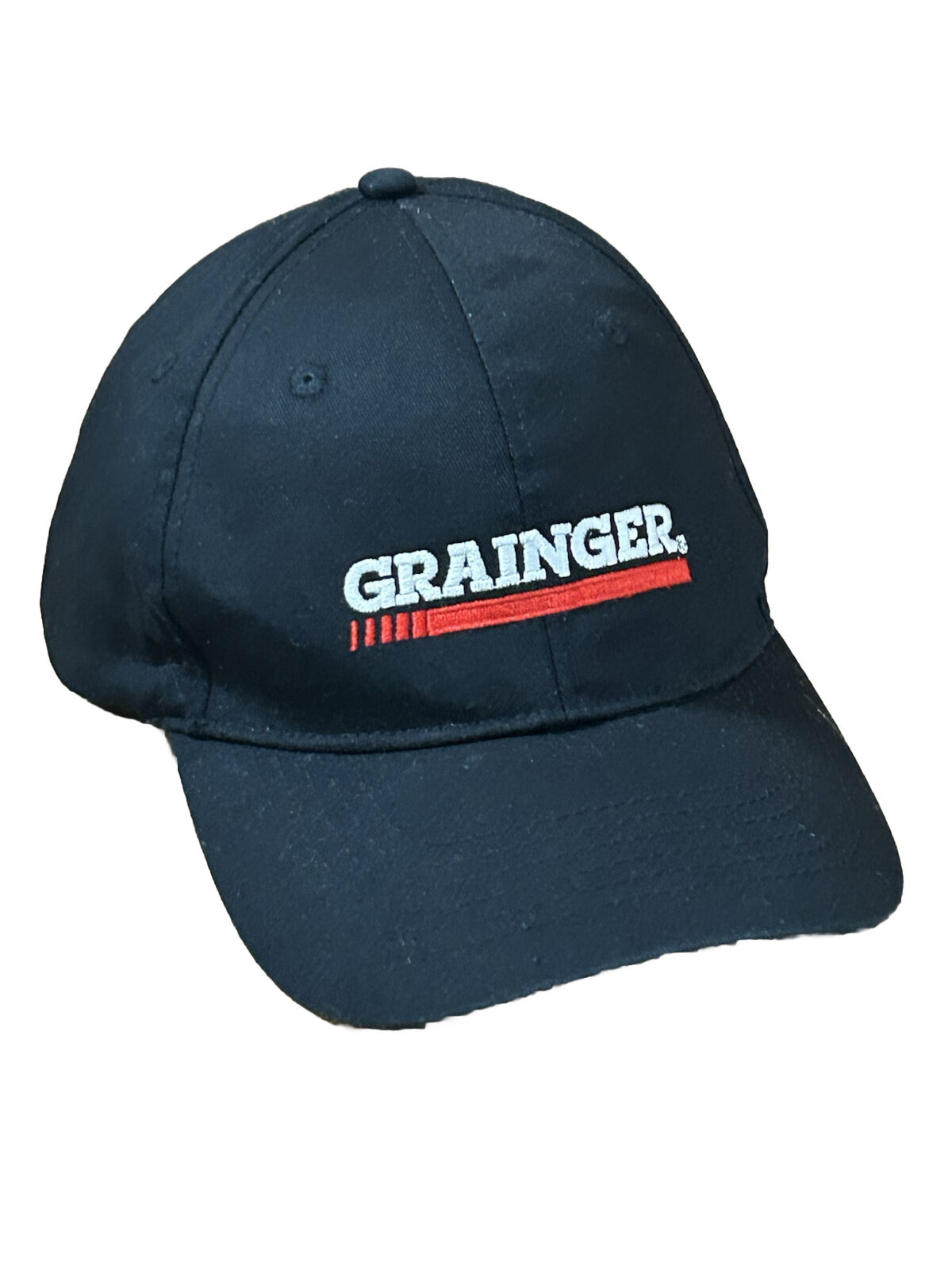 Grainger Industrial Supplies Spellout Logo Baseball Hat Cap in Black Adjustable
