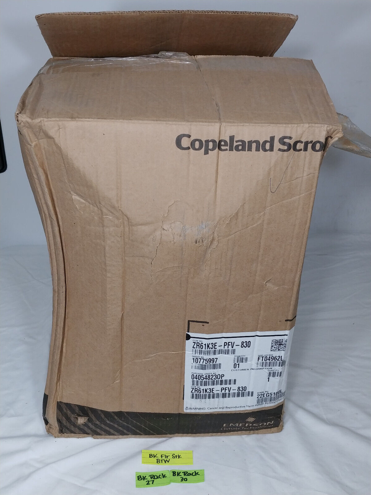 Copeland 5 Ton Scroll Compressor ZR61K3E-PFV-830