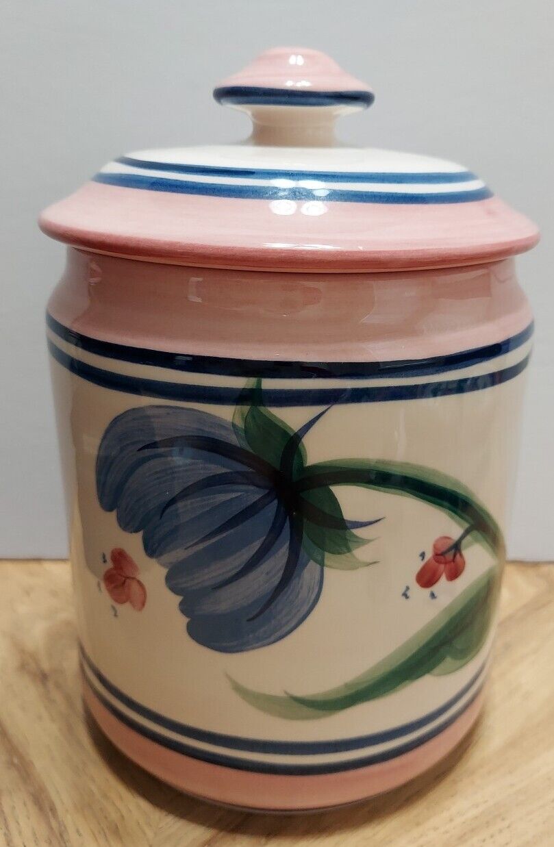 Gail Pittman Vintage Canister Jar Container Pottery 8 1/2\