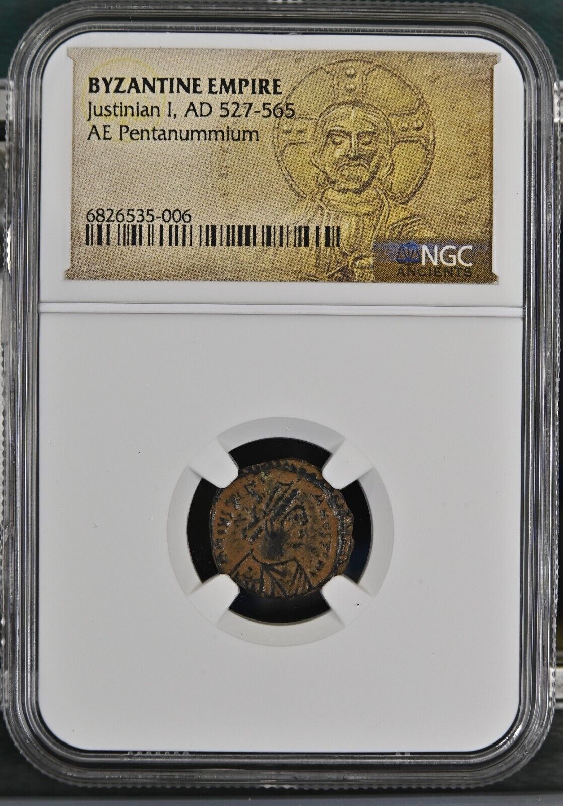 NGC AE Pentanummium of Justinian I the Great AD 527-565 - Byzantine - High Grade