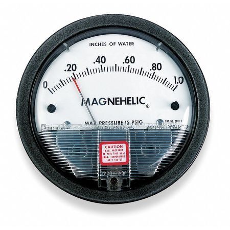 Dwyer Instruments 2001 Dwyer Magnehelic Pressure Gauge,0 To 1 In H2o